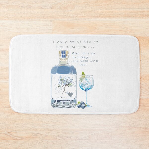 Item preview, Blue gin Birthday  designed and sold by Leatextileart.