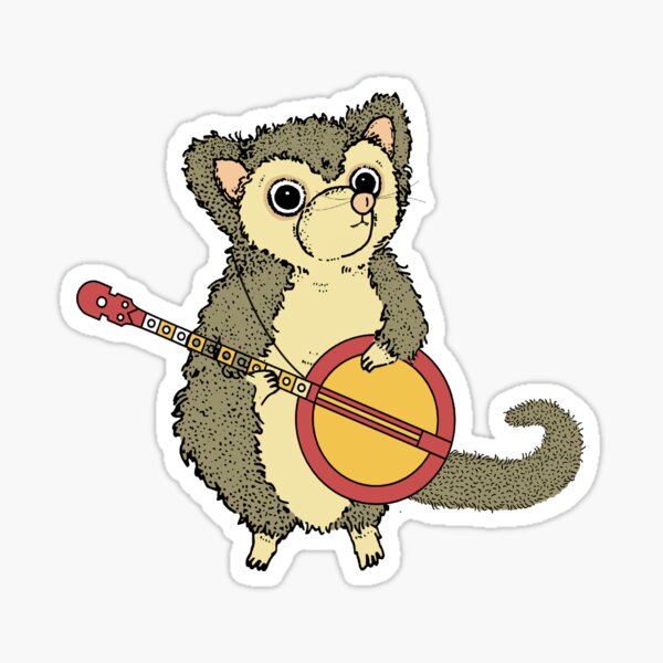 Item preview, possum playing banjo designed and sold by Ahmedkeekam.