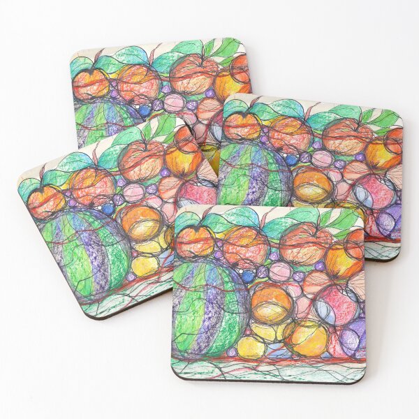 Item preview, Neuroart, Abstract colorful fruit collection designed and sold by VikitaSolomakha.