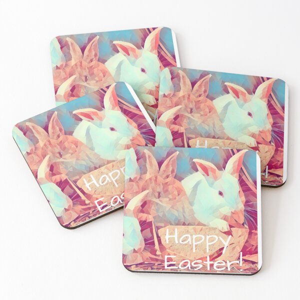 Item preview, Beautiful Poly Art Design of Bunny Rabbits for Easter designed and sold by CristalleLisa.