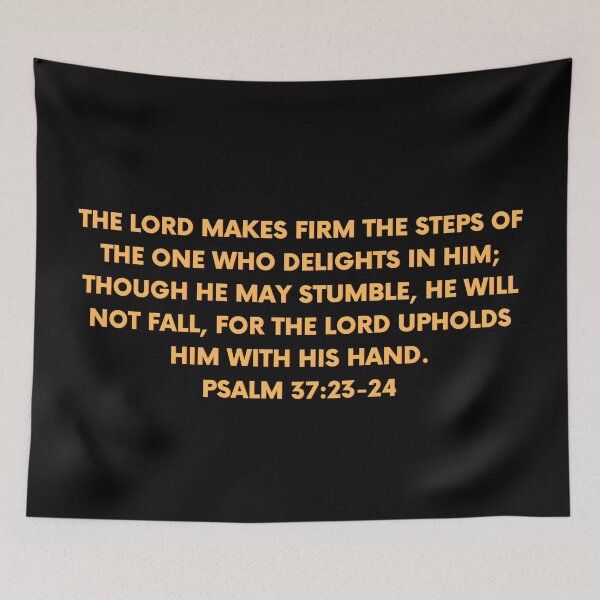Item preview, Bible Verse Psalm 37:23-24 designed and sold by Prayingwarrior.
