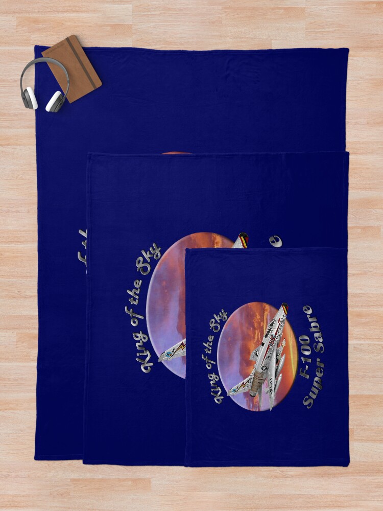 Alternate view of F-100 Super Sabre King Of The Sky Throw Blanket