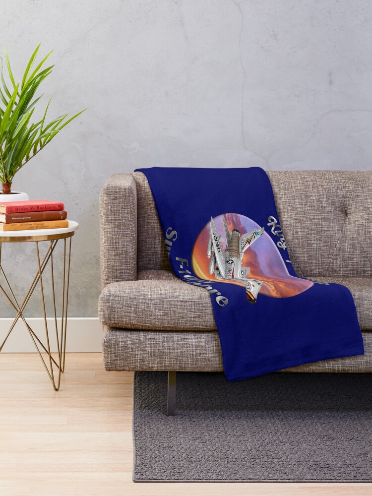 Alternate view of F-100 Super Sabre King Of The Sky Throw Blanket