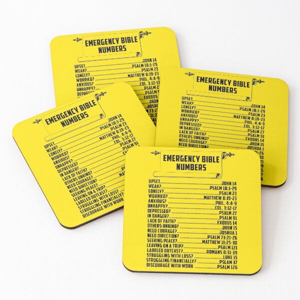 Item preview, Emergency Bible Numbers designed and sold by Exploring Religions Gift Shop.