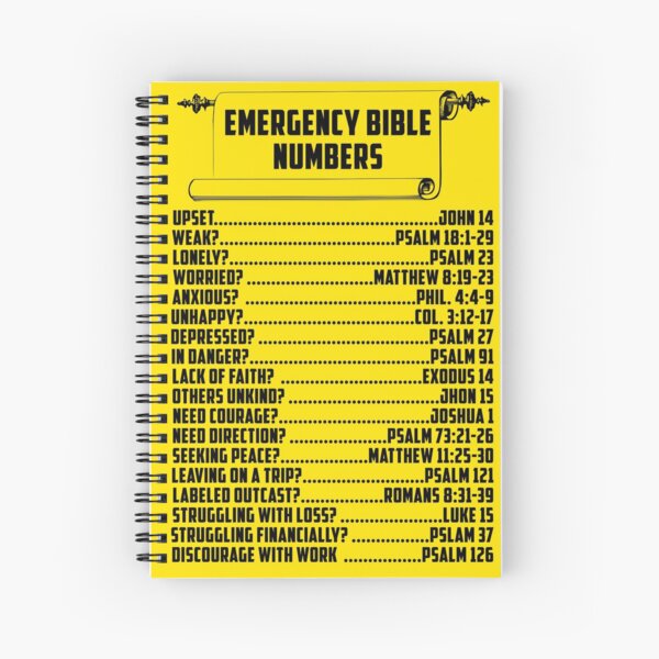 Item preview, Emergency Bible Numbers designed and sold by Exploring Religions Gift Shop.