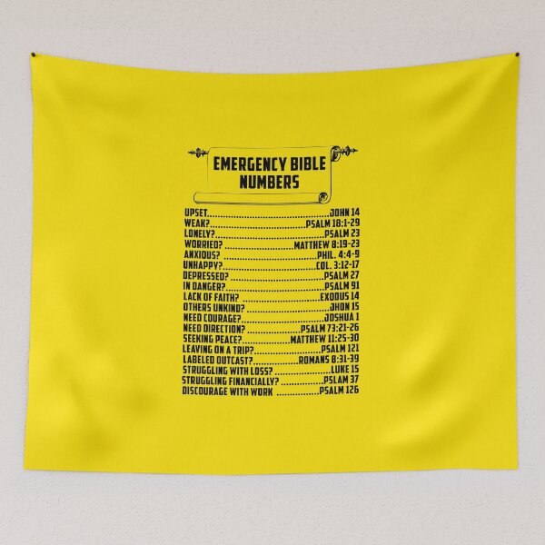 Item preview, Emergency Bible Numbers designed and sold by Exploring Religions Gift Shop.