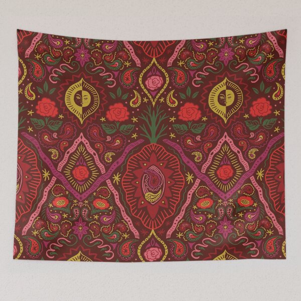 Item preview, Chocolate Moonlit Paisley designed and sold by nano-fevrier.