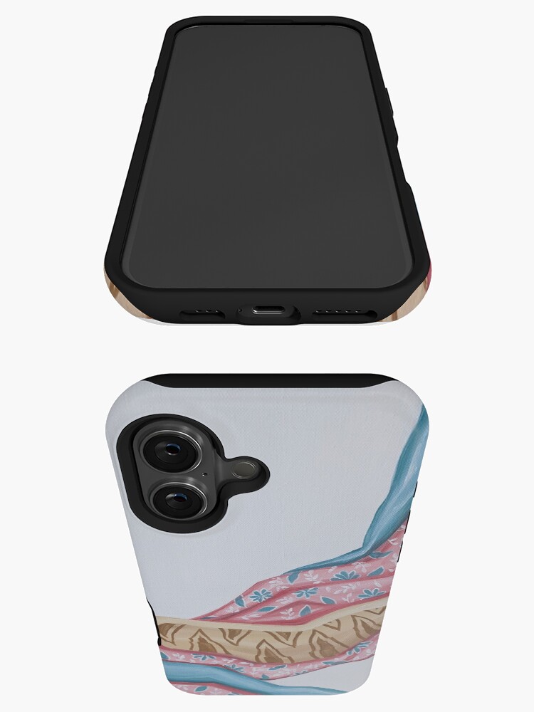 Aperçu 3 sur 4. Coque iPhone avec l'œuvre Tableau de tissus à motifs créée et vendue par mallorybernard.