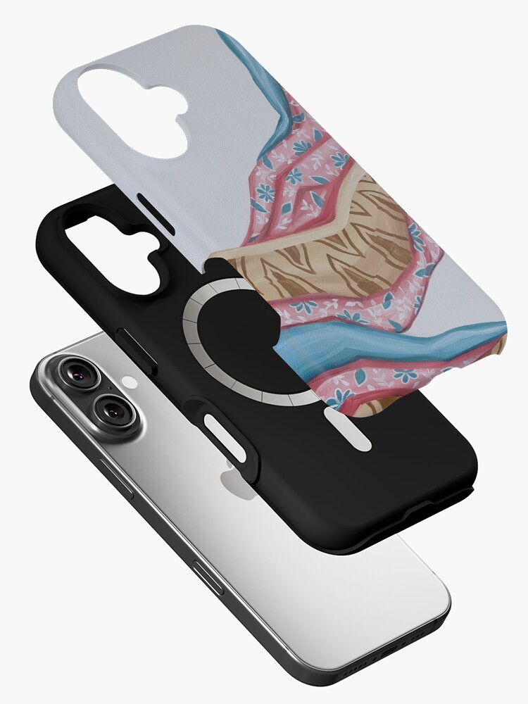 Aperçu 2 sur 4. Coque iPhone avec l'œuvre Tableau de tissus à motifs créée et vendue par mallorybernard.