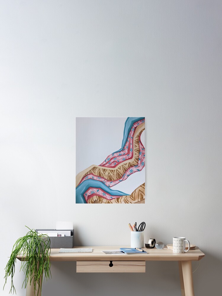 Aperçu 1 sur 3. Poster avec l'œuvre Tableau de tissus à motifs créée et vendue par mallorybernard.