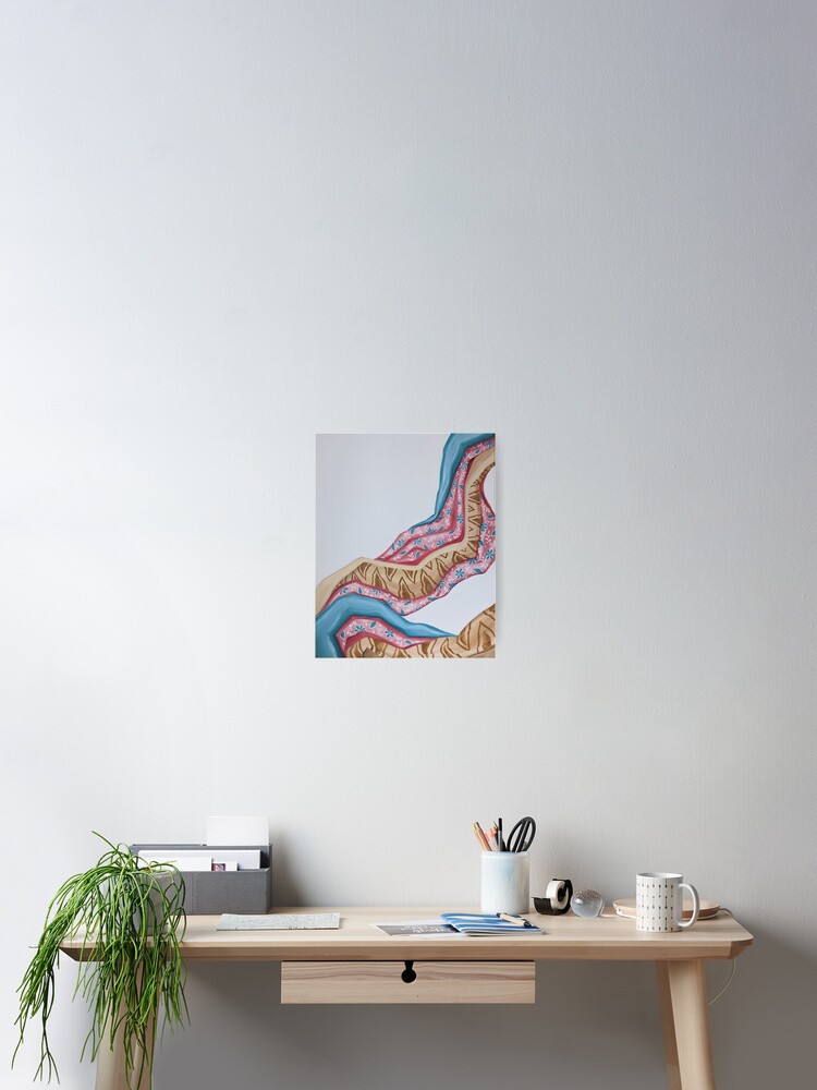 Aperçu 2 sur 3. Poster avec l'œuvre Tableau de tissus à motifs créée et vendue par mallorybernard.