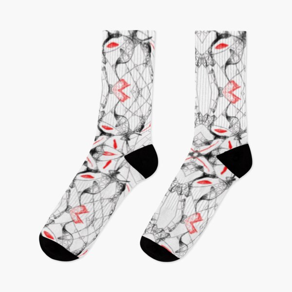 Item preview, Black red abstract pattern  designed and sold by Creativeart1974.