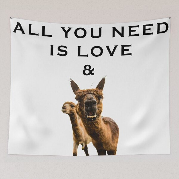 Artikelvorschau, Alles was du brauchst ist Liebe & Lamas! entworfen und verkauft von ImRotem.
