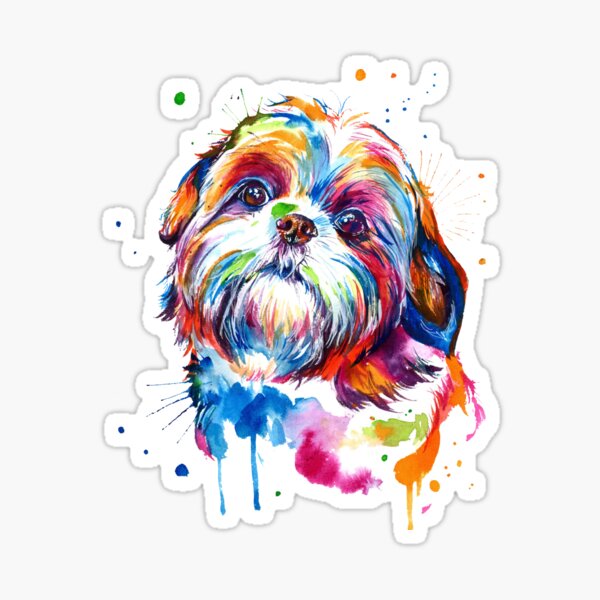 Shih Tzu Art Sticker