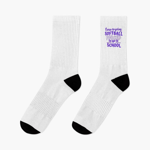 Item preview, Born to play softball. Forced to go to school. designed and sold by TheGreenGoat.