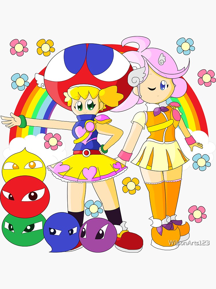 "Puyo Pop Fever: Amitie and Raffina" Sticker for Sale by WilsonArts123