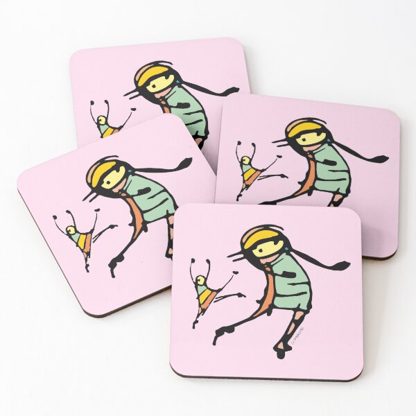 Aperçu de l'œuvre Danseurs dans le fond rose créée et vendue par OPY Shop.