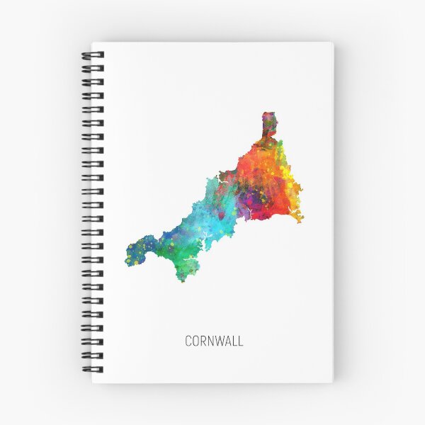 Item preview, Cornwall Watercolor Map designed and sold by ArtPrints.
