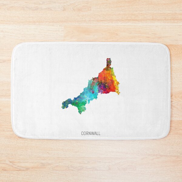 Item preview, Cornwall Watercolor Map designed and sold by ArtPrints.
