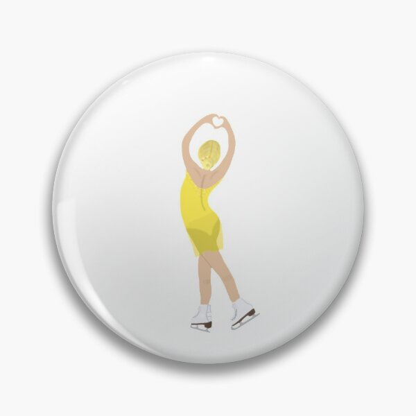 Item preview, Love ice skating girl yellow dress designed and sold by evangelineonice.