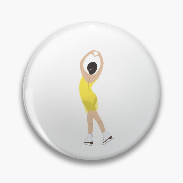 Item preview, Love ice skating girl yellow dress designed and sold by evangelineonice.