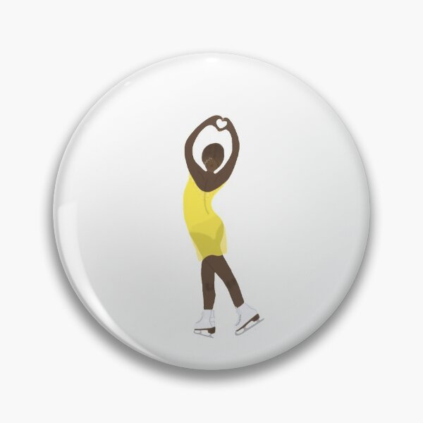 Item preview, Love ice skating girl yellow dress designed and sold by evangelineonice.