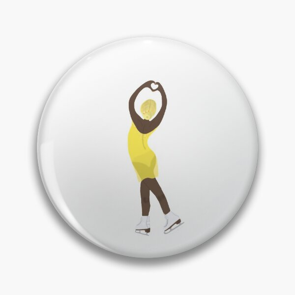 Item preview, Love ice skating girl yellow dress designed and sold by evangelineonice.