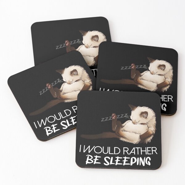 Item preview, I Would Rather be Sleeping kitten siamese designed and sold by Petcetera.
