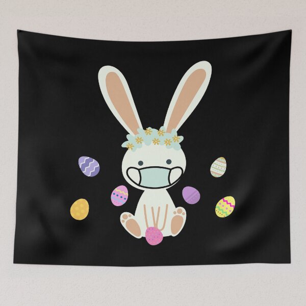 Item preview, Lockdown easter bunny with mask designed and sold by mayankg1100.