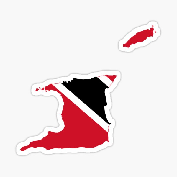 Flag Map Of Trinidad And Tobago Sticker For Sale By Abbeyz71 Redbubble   St,small,507x507 Pad,600x600,f8f8f8.u1 