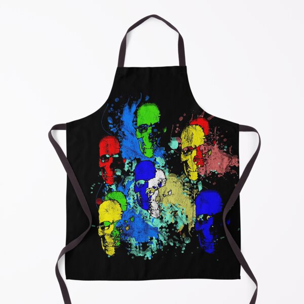Aperçu de l'œuvre Crâne crâne crâne et os croisés coloré créée et vendue par titanosdesign.