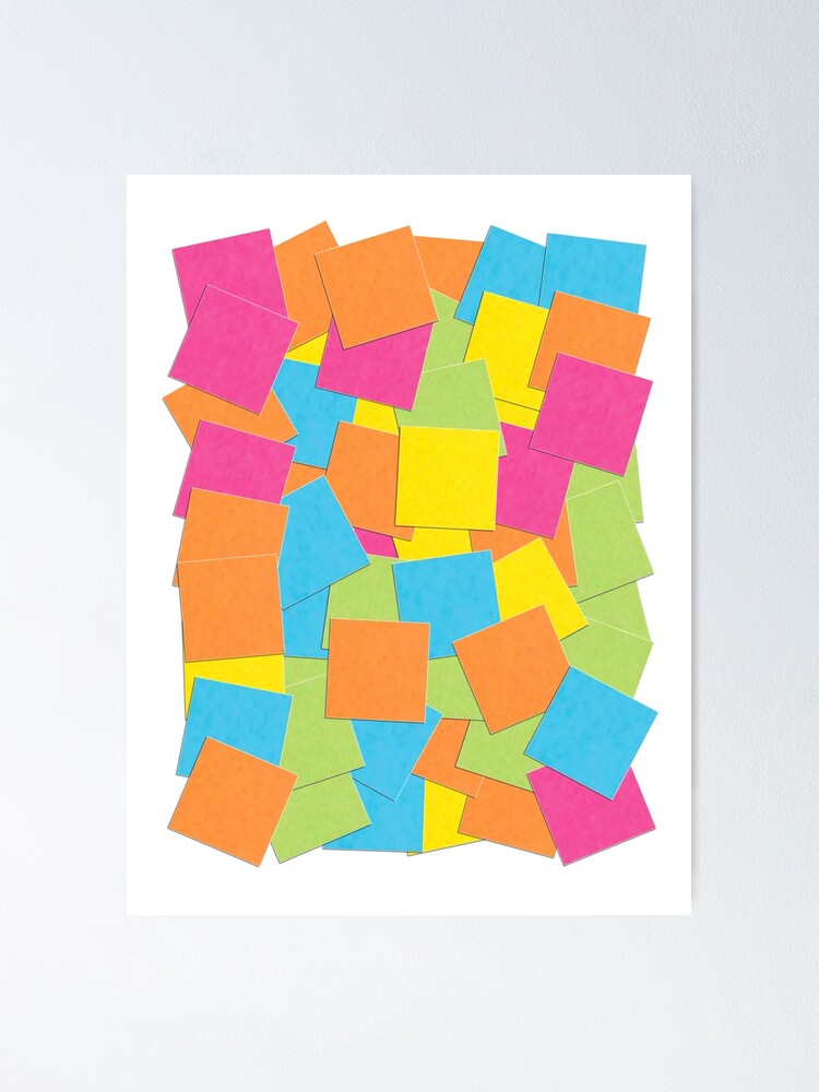 Collection of colorful variety post it. paper note reminder sticky posters  for the wall • posters yellow, workshop, work