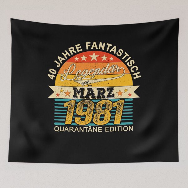 Item preview, 40th Birthday 40 Years Born In 1981 March designed and sold by Renergie.