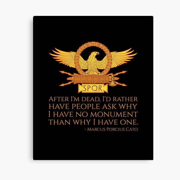 Impression Sur Toile Rome Antique Civis Romanus Sum Citation De Ciceron Spqr Par Styrman Redbubble