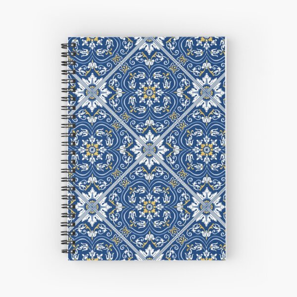 Aperçu de l'œuvre Motif de carreaux Azulejo Barcelos / / bleu et or, peint à la main créée et vendue par creativebakergb.