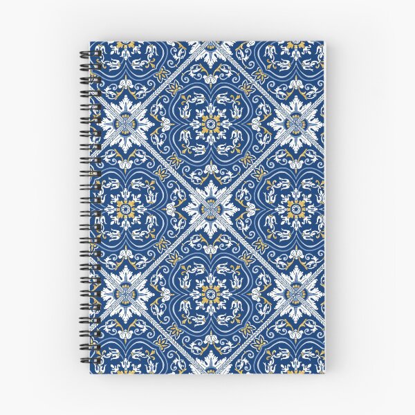 Item preview, Barcelos Azulejo Tile Pattern // Blue & Gold, hand painted designed and sold by creativebakergb.