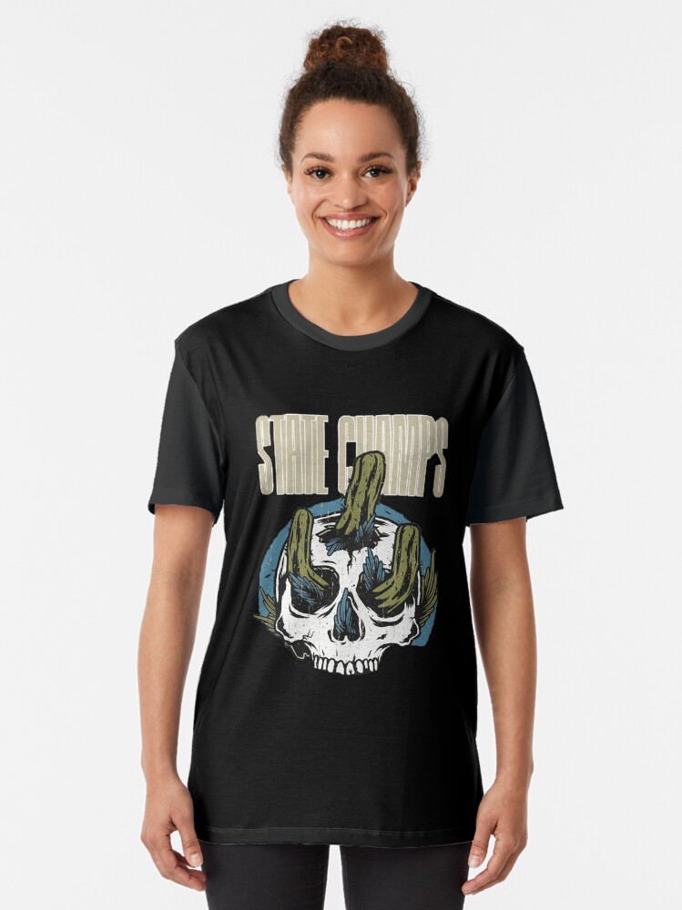 Alternate view of cactus from inside skull Graphic T-Shirt