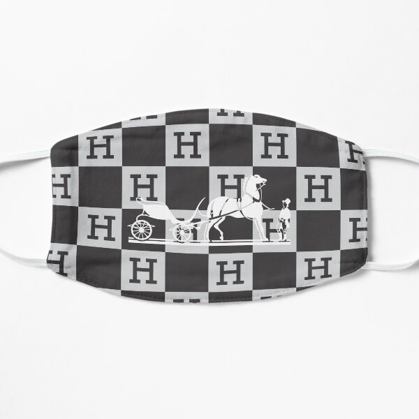 Abu abu hitam Flat Mask