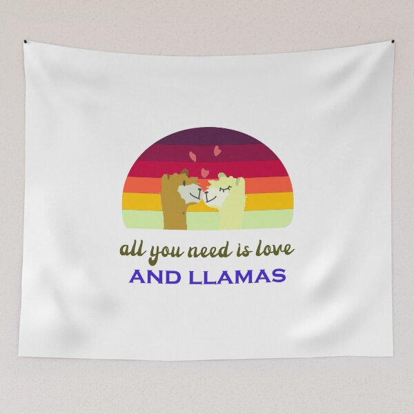 Artikelvorschau, Alles was du brauchst ist Liebe und Lamas entworfen und verkauft von GalaxyStoreDZ.