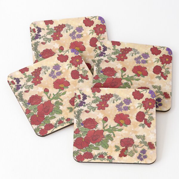Item preview, Red Cottage Rose on Yellow Gold  designed and sold by Kristi Duggins.