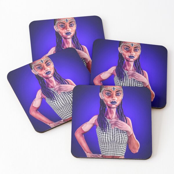 Item preview, Beautifu toon black woman with vitiligo designed and sold by joetred.