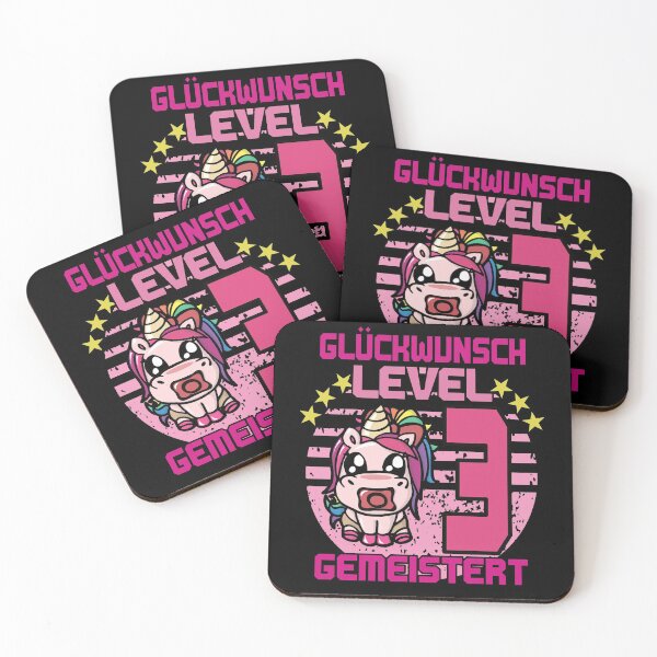 Artikelvorschau, 3. Geburtstag Einhorn level 3 gemeistert - Geschenkidee entworfen und verkauft von POD-Design.