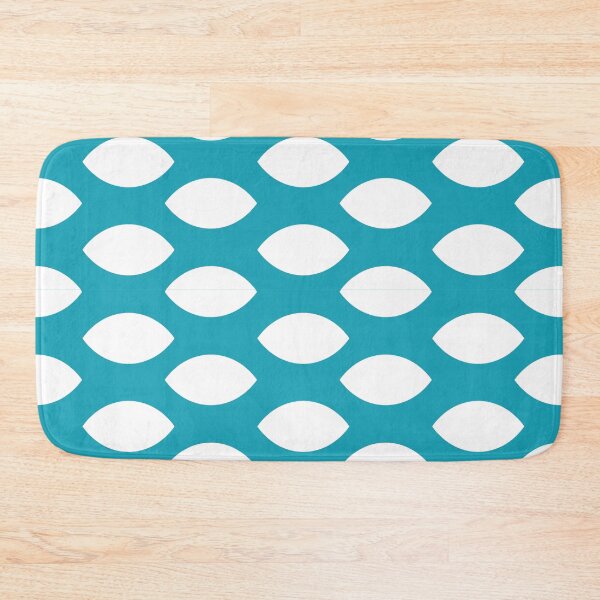 Item preview, Turquoise background white art deco pattern designed and sold by Brontorino.