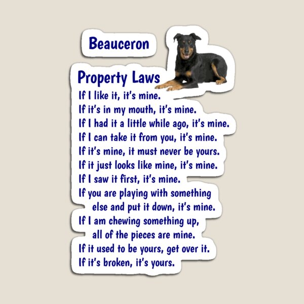 Item preview, Beauceron - property laws  designed and sold by thepetcellar.