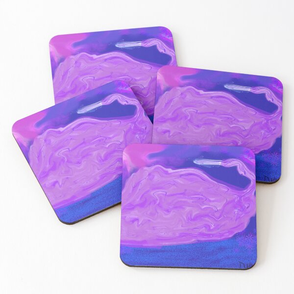 Item preview, Pink swan in blue field designed and sold by headtrackerart.