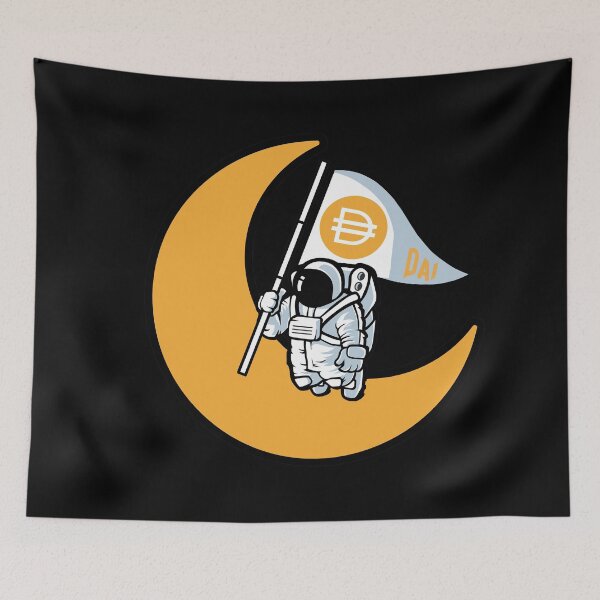 Item preview, Dai to the Moon - this is a great gift for every cryptocurrency investor designed and sold by hyggekrog.