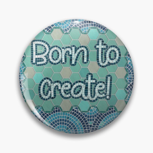 Item preview, Born to Create Mosaic Art // Blue Tiled Pattern designed and sold by creativebakergb.
