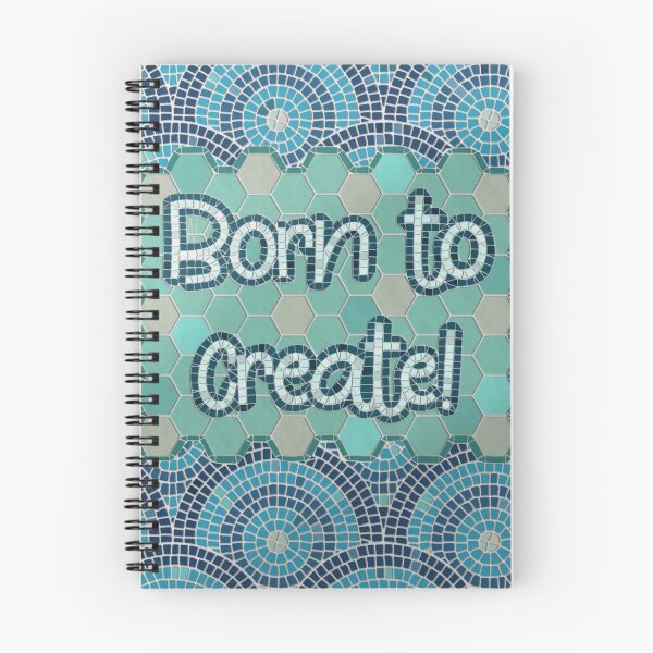 Item preview, Born to Create Mosaic Art // Blue Tiled Pattern designed and sold by creativebakergb.