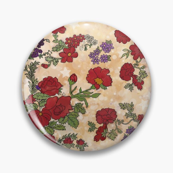 Item preview, Red Cottage Rose on Yellow Gold  designed and sold by Kristi Duggins.