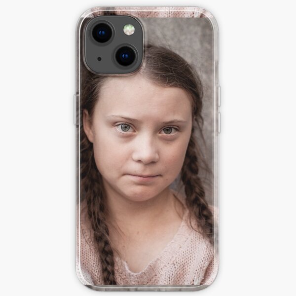 Portrait of Greta Thunberg Climate Activist Queen iPhone Soft Case
